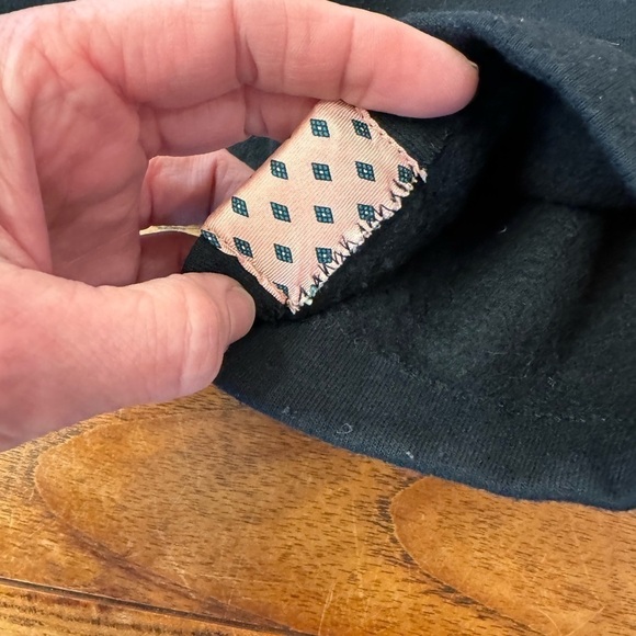 Handmade Upcycled Sweatshirt Vintage Men's Ties Button Front / Medium - Picture 8 of 12